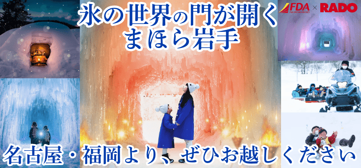 FDAで行く岩手盛岡！今話題のまほら岩手「氷の世界」バス＆入場券付ツアー